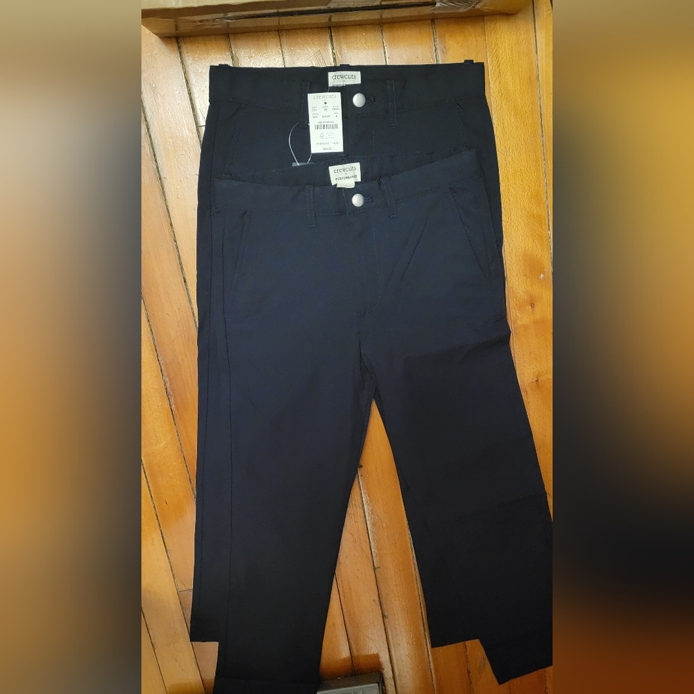 Boys Crewcuts performance pants- 2 pairs NWT